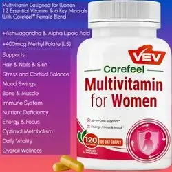 Multivitamin for Women, Premium Female Blend with Vitamin A, C, D, E & B-Complex, Calcium, Magnesium, Zinc, Ashwagandha, Alpha Lipoic Acid, 12 Essential Vitamins & 6 Key Minerals for Daily Nutrition, 120 Capsules Multivitamin