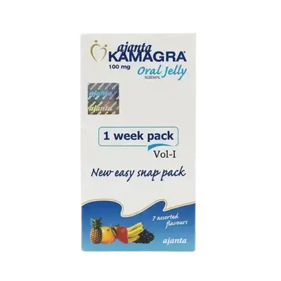 Kamagra (Sildenafil) 100mg Oral Jelly 1 Week Pack 7 Assorted Flavors _ ajanta