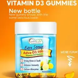AdvaLife Adva-D3 5000IU Adult gummies Vitamin D3 (5000 I.U) 
