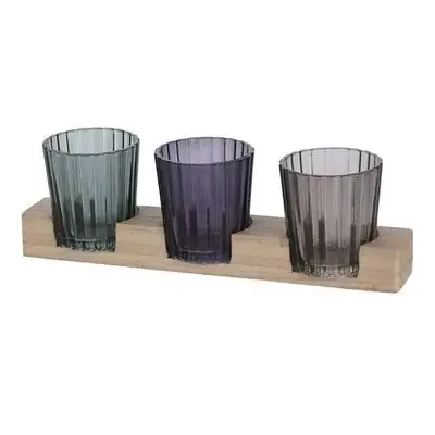 Tealıght Holder Set 3Pcs Glass