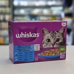 Whiskas For Adult Fish Favourites In Jelly 12 Bags