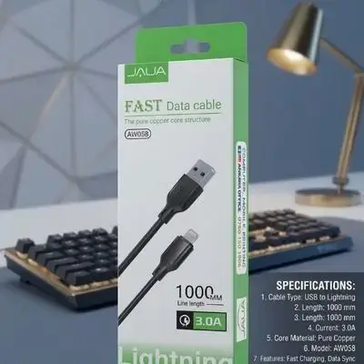 Jaua Fast Data Cable USB To Lightning 1M 3A
