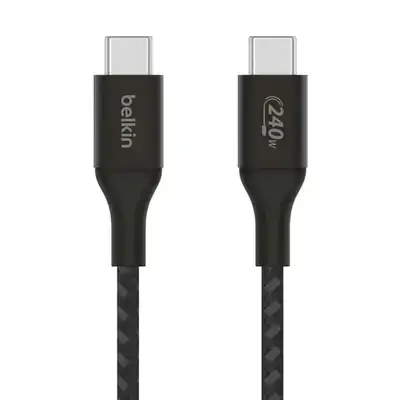 كيبل بيلكين بوست تشارج من USB-C إلى USB-C بقدرة فائقة 240 واط - أسود