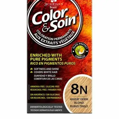 Color & Soin Permanent Hair Dye - 8N Wheat Germ Blonde.