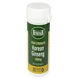 Korean Ginseng 1200Mg 30 Tablets Basic Nutrition