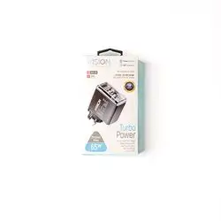 VISION Turbo Power Adapter 65W Three Ports: 2 USB - C & USB-A