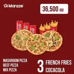 1 Mushroom 1 Pizza, Beef Pizza And 1 Mix Pizza