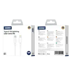 JELLICO cable B1- Lightning-PD 20W 1M