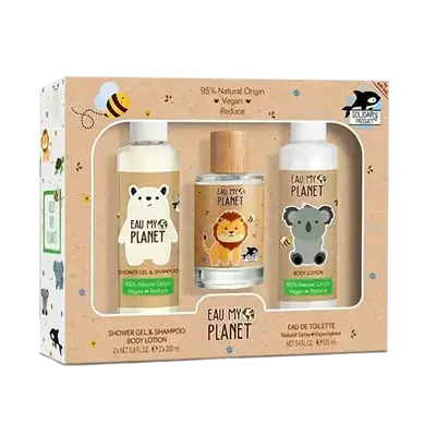 EAU MY PLANET Set (Shower Gel & Shampoo 200ml + Body Lotion 200ml + Natural Spray 100ml) _ AIR-VAL