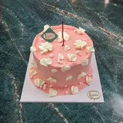 Pink vanilla cake 8 people