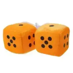 Car-styling Fuzzy Dice Orange