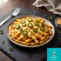 French Fries Plate with Cheese & Jalapeno