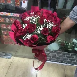 Bouquet Flowers- Red&White