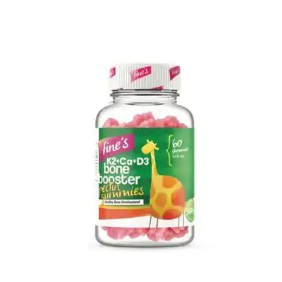 fine's K2+Ca+D3 bone booster 60 pectin gummies