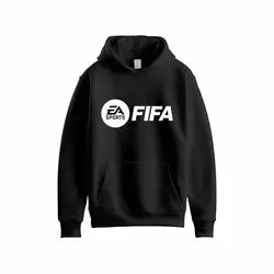 JERSEY HOODIE Over Size FIFA Black ( Large )