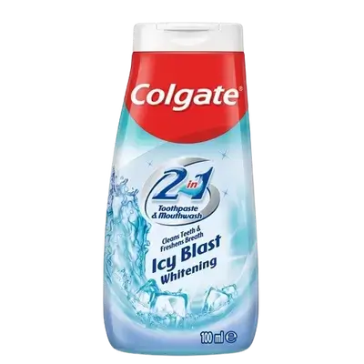 Icy Blast Whitening 2-in-1 Toothpaste & Mouthwash 100ml _ Colgate