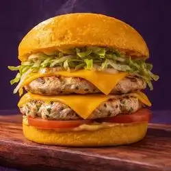 دبل برجر دجاج مع دبل جبن