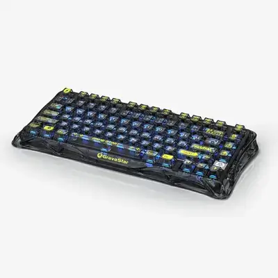 Gravastar Mercury K1 Lite - Black Transparent Gaming Keyboard