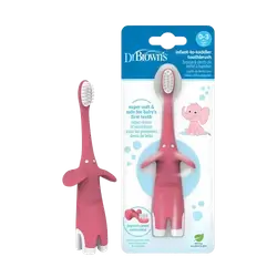 Infant To Toddler Toothbrush Pink Elephant 0-3 Years _ Dr. Brown's