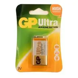 Gp 9V Ultra Alkaline Single Blister Battery