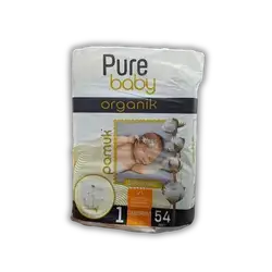 Pure Baby Jumbo Diapers No. 1, 54 count
