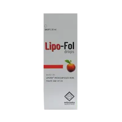 Lipo-Fol Drops Based on Microcapsules Iron, Folate and Vitamin D3 30ml _ erbozeta