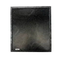 Black Contour Lines Glass Mousepad 45*40