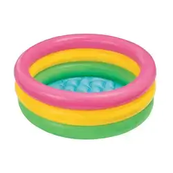 Intex Sunset Glow 3-Ring Inflatable Baby Swimming Pool (61cm x 22cm)