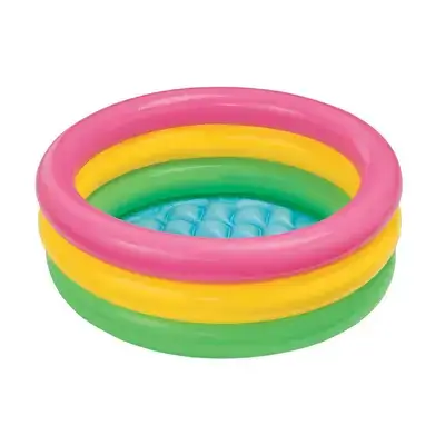 Intex Sunset Glow 3-Ring Inflatable Baby Swimming Pool (61cm x 22cm)