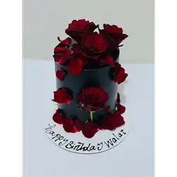 Dark Flower Cake