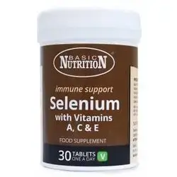 Selenium with Vitamins A, C & E (Immune Support) 30 Tablets_Basic Nutrition