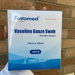 Foyomed vaseline Gauze Swab (paraffin Gauze) 10x10cm 10pcs