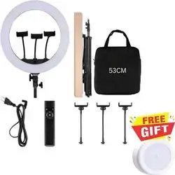 Professional ring light kit with bag 53 cm 72 watts 21 inches HQ-21S + Ring Light Mobile