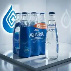 Aquafina Water, Glass Bottle - 750 ml x 6