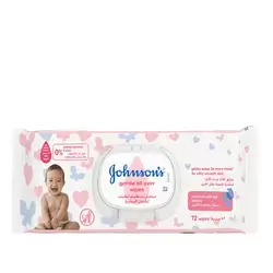 جونسون مناديل لتنظيف لطيف لكامل البشرة – Johnson gentle all over wipes 72pcs