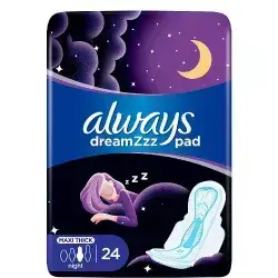 Always Night Sanitary Napkins 24 Pads