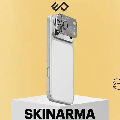 SKINARMA SONIX Full Camera Lens Protector for iPhone 17 Pro Max - Sliver
