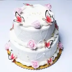 کێکی ڤانێلای دوو قات  - گەورە