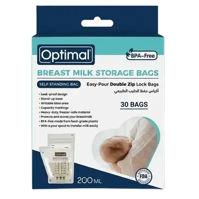 Breast Milk Storage Bags 200ml 30 Bags OPM-1079 _ Optimal