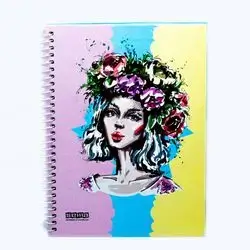 Notebook for English types with spiral binder