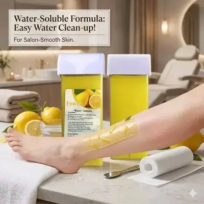 Lemon Water-Soluble Roll-On Depilatory Wax