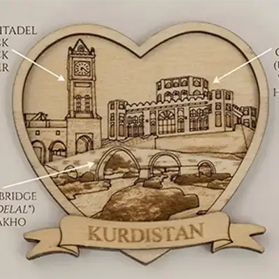 Sherwana & Zaxo Wooden Magnet