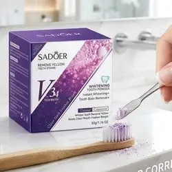 SADOER V34 Colour Corrector Whitening Tooth Powder (50g)