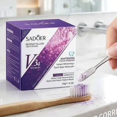 SADOER V34 Colour Corrector Whitening Tooth Powder (50g)