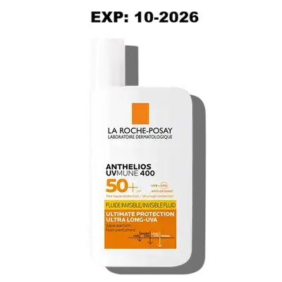 Anthelios UVMUNE 400 Spf50+ Invisible Fluid 50ml _ LA ROCHE-POSAY