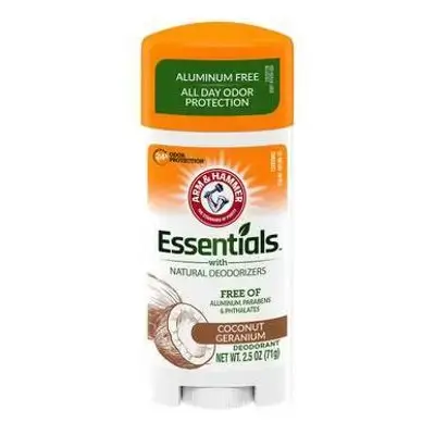 Arm&Hammer Essentials with Natural Deodorizers Coconut Geranium Aluminum and Parabens Free
