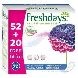 Freshdays Daily Liners Long Scented 72 pads