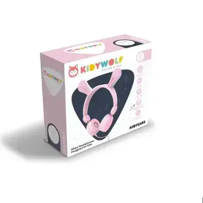 KIDYEARS Animal Wired Headphones Pink