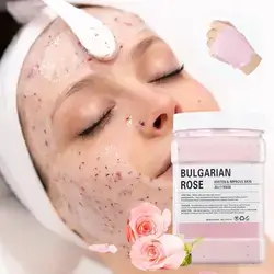 Jelly Face Mask for Facials, Bulgarian Rose Petals Natural Professional Peel Off Jelly Mask Gel Face Masks Hydrating&Moisturizing