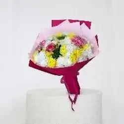 Pink Wrapped Light Flower Bouquet